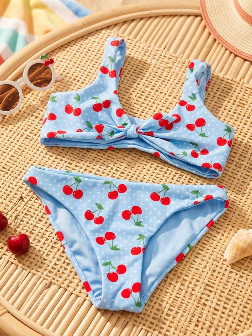 Ava & Yelly Kids' Geo Knot Two-Piece Swimsuit NWOT Size 12